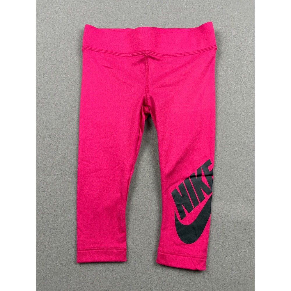 Nike Toddler Girls Pink Leggings Black Futura Logo Size 2T 825663443137